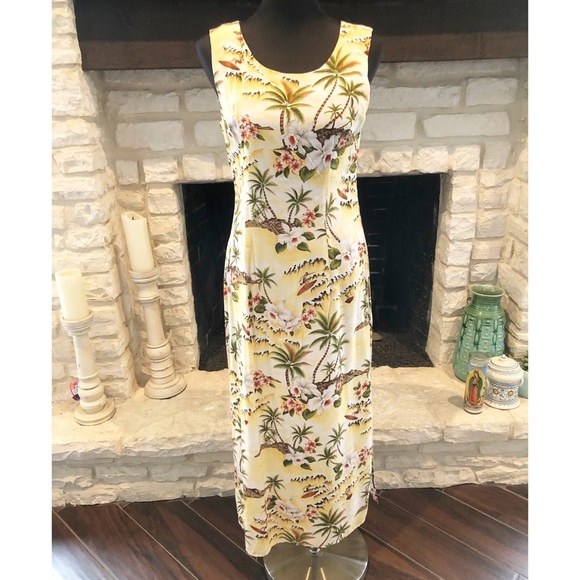 1990s Hawaiian Dress, Surfer Novelty Graphic Kitschy Print, SZ 10, Medium - Picture 3 of 8